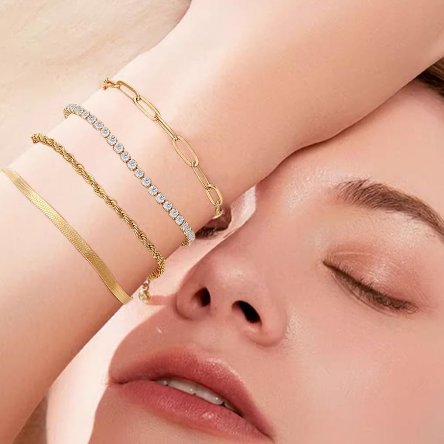 Bracelets Trombone Chic – Ensemble Féminin en Acier Inoxydable