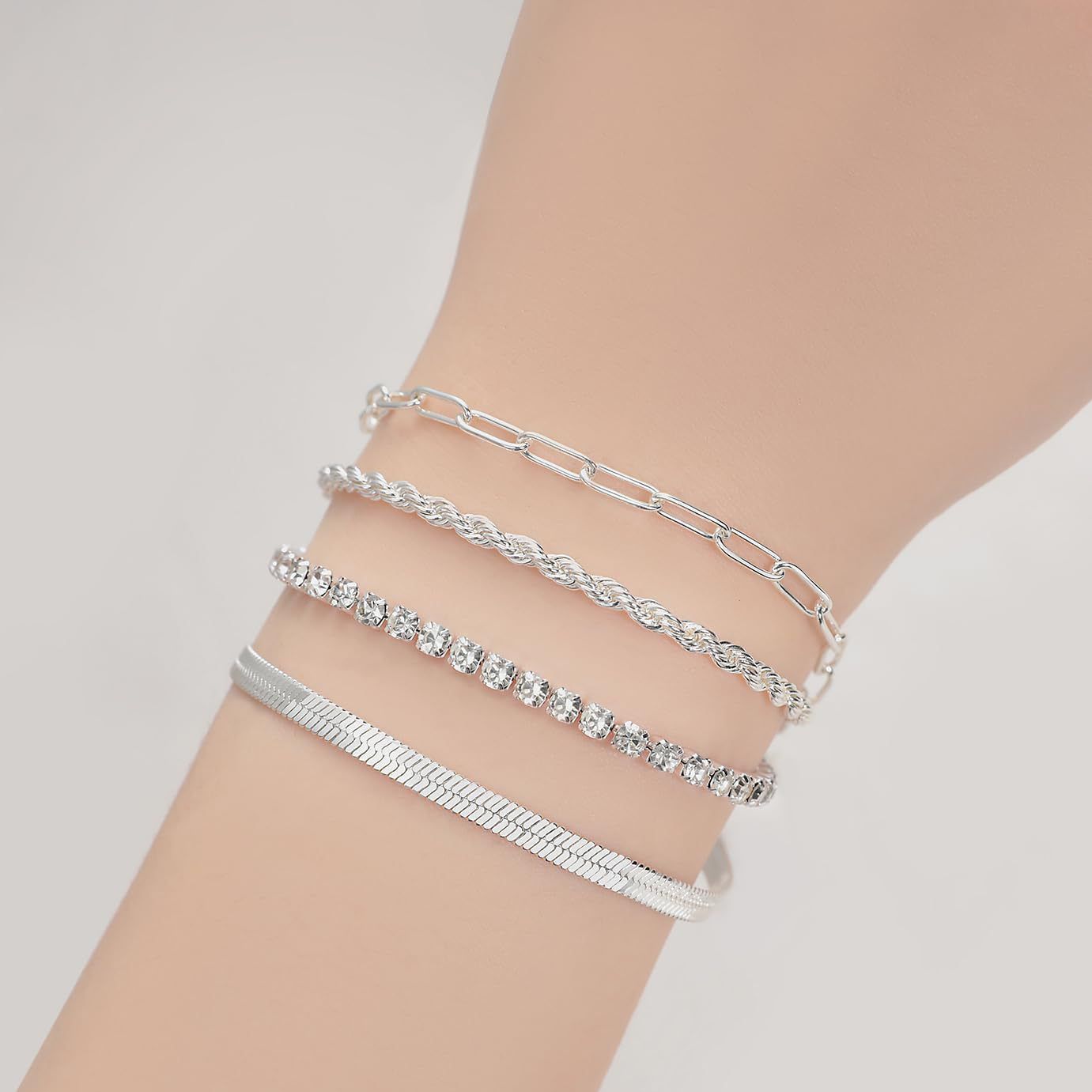 Bracelets Trombone Chic – Ensemble Féminin en Acier Inoxydable